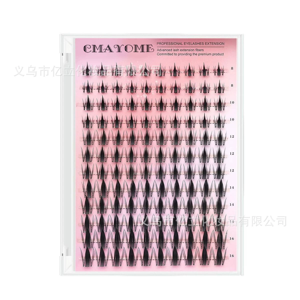 Накладные пучковые ресницы 160 шт., C-изгиб, натуральные одиночные пучки, 10–16 мм, набор DIY