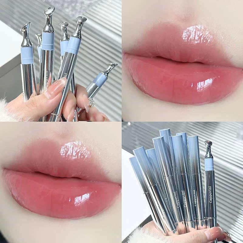 Блеск для губ Cappuvini Mirror Water Gloss Essence, стеклянный нюдовый оттенок, отбеливающий, домашний блеск для губ, помада для студентов и вечеринок.