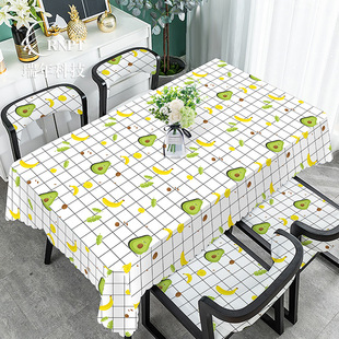 Ruian [New Hot Selling] Fruit Printed Tablecloth Living Room Household Dining Table Cloth PVC Waterproof and Oil-proof Tablecloth