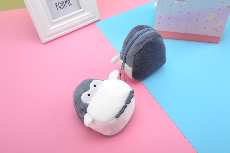 Coin Purse Bags Type Unisex Plush Animal Cute Square Zipper Coin Purse