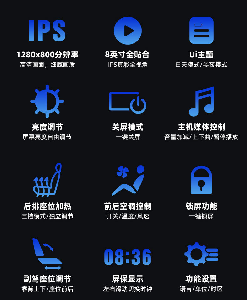 Suitable for Tesla Model 3/Y Rear Entertainment Screen Renewal 3 Same Style Rear Entertainment Screen 9.0Pro Version Rear