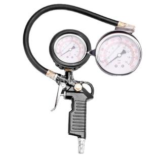 In stock supply black reinforced plastic tire pressure gauge oil immersed tire pressure gun mechanical pointer inflatable filling gauge