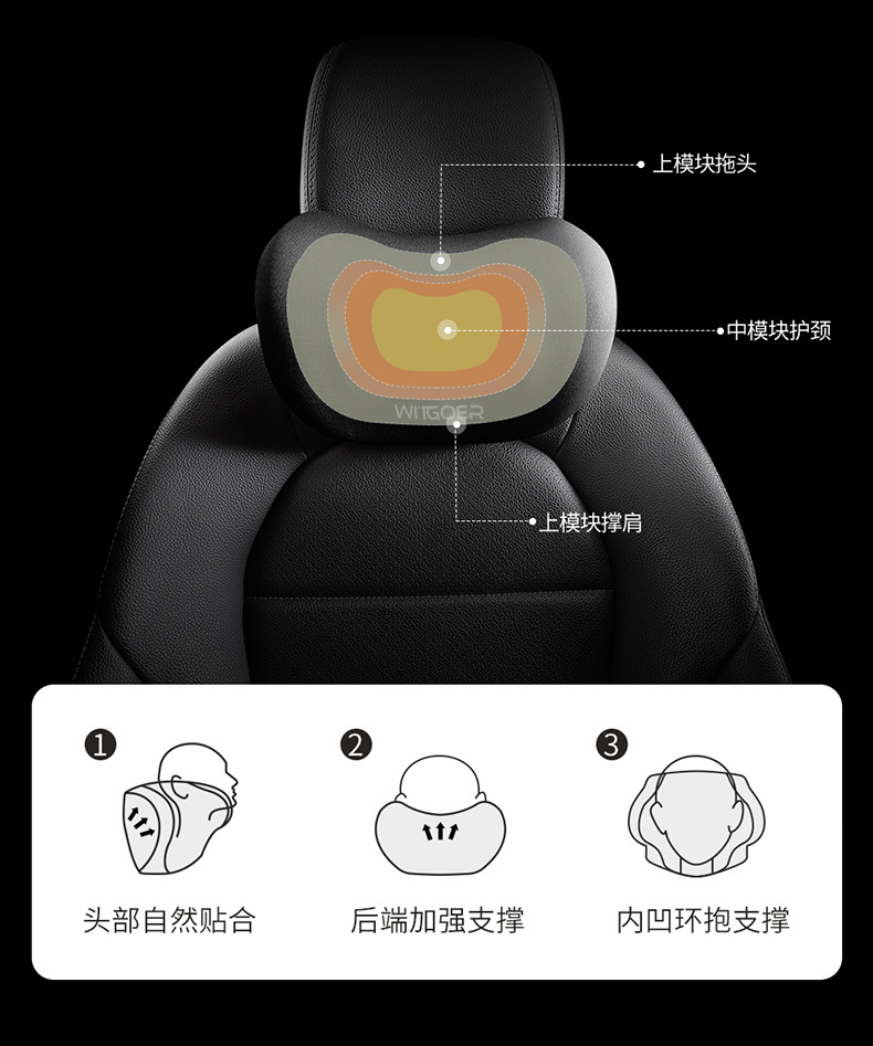 Car Headrest, Memory Foam, Neck Pillow, Decorative Pillow, Four-Season Universal Car Interior Pillow Set Manufacturer Wholesale