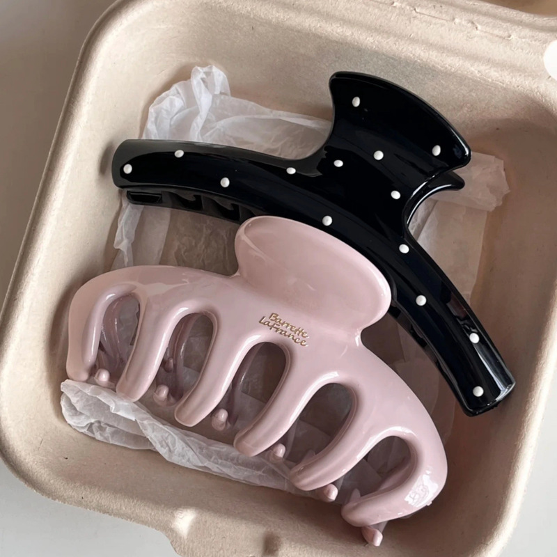 2026 New Spring and Summer Large Polka Dot High-End Large Shark Clip for Thick Hair, Back-Of-The-Head Shark Clip, Hair Accessory for Women 2026 New Spring and Summer Large Polka Dot High-End Large Shark Clip for Thick Hair, Back-Of-The-Head Shark Clip, Hair Accessory for Women
