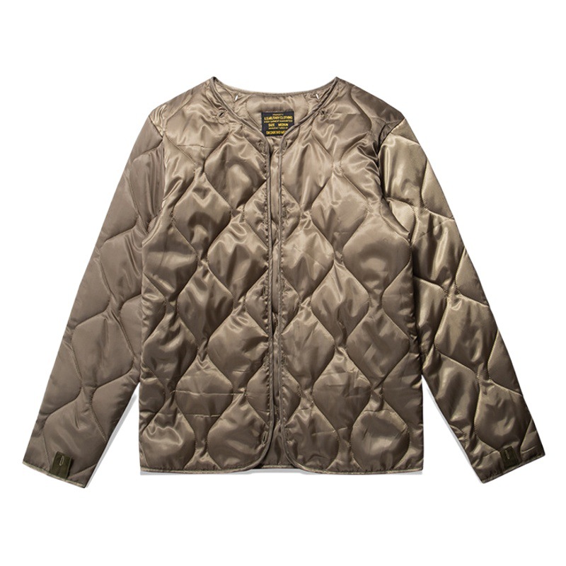 OKONKWO M51 gabardina de longitud media con forro de cola de pez chaqueta de M-51 abrigo Forro de algodón acolchado desmontable