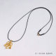 Niche thin necklace rope pendant lanyard wax leather rope gold pendant jewelry hand-woven firm clavicle sweater chain