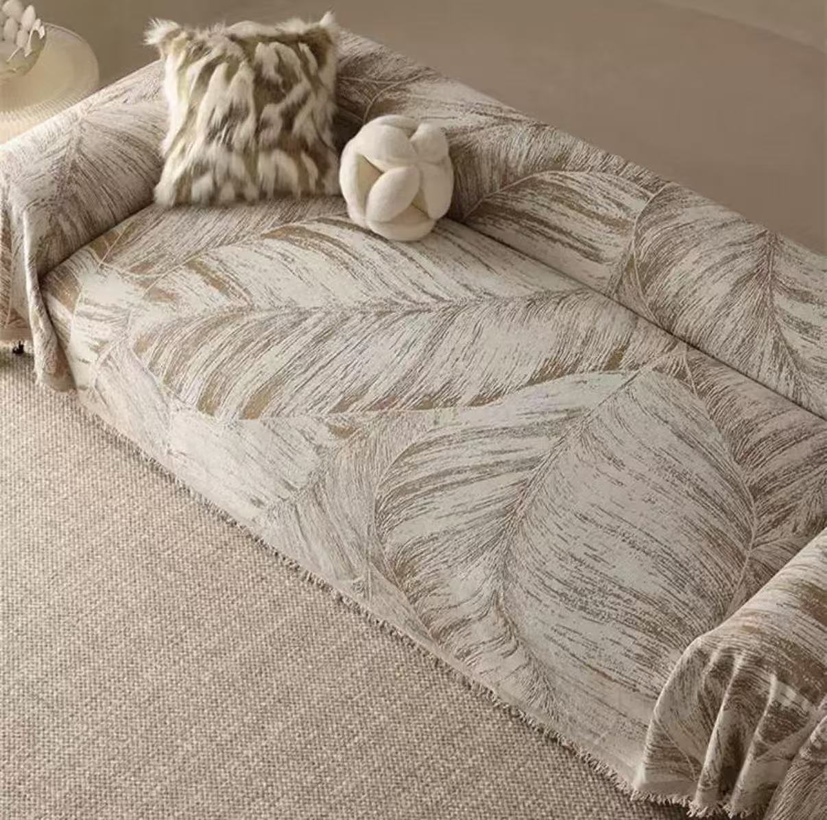 Toalla de sofá de estilo artístico chenilla Toalla de sofá antideslizante Four Seasons Juego de sofá de cubierta completa anti-gato