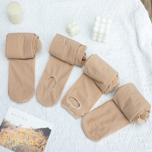 女春秋薄连裤袜大码钢丝裤袜女外穿肉色光腿裸感神器马油袜打底裤