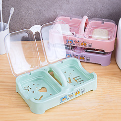 Covered double-layer creative laundry soap tray soap holder large portable multi-layer with lid double-layer travel soap box