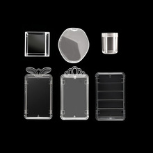 透明饰品玩具彩装小收纳盒一次性皮筋毛巾圈收纳盒迷你分格塑料盒