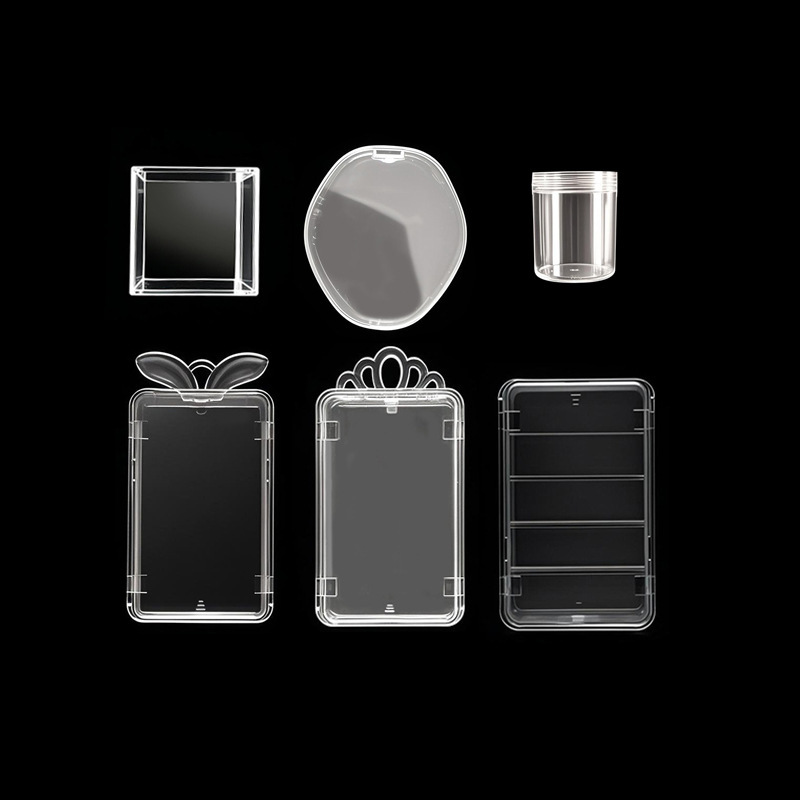 Transparent Jewelry Toy Colorful Storage Box Disposable Rubber Band Towel Ring Storage Box Mini Compartment Plastic Box