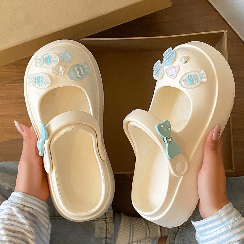 Women's Clogs Mary Jane Shoes Eva Closed-Toe Slippers for Women, Girly Thick-Soled Outdoor Sandals for Summer Versatile Women's Clogs Mary Jane Shoes Eva Closed-Toe Slippers for Women, Girly Thick-Soled Outdoor Sandals for Summer Versatile