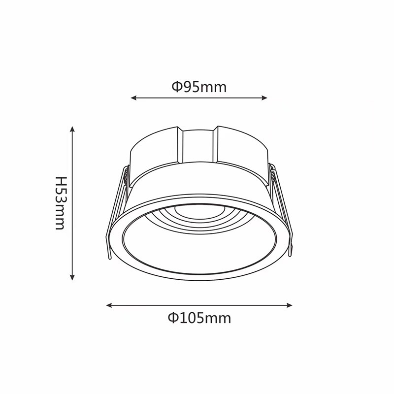 高光効果ダウンライトled埋め込み式ブラックカップ深防眩暈75mm穴リビングルーム寝室天井無主ハイライトライト|undefined