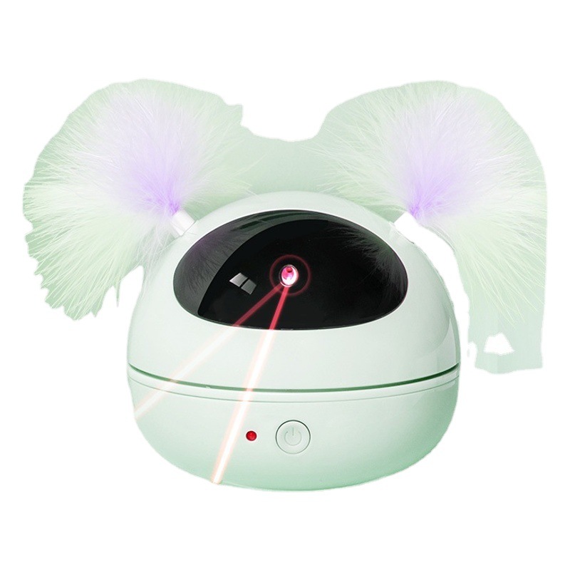 Transfronteriza al por mayor mascota gato juguete infrarrojo luz láser divertido gato palo pluma automático eléctrico gato auto-Hola juguete