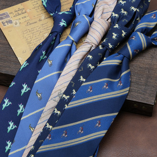 Tie Men's Dress Korean British Style Gentleman Retro European and American Floral 9CM Hand-made Business Work Dress