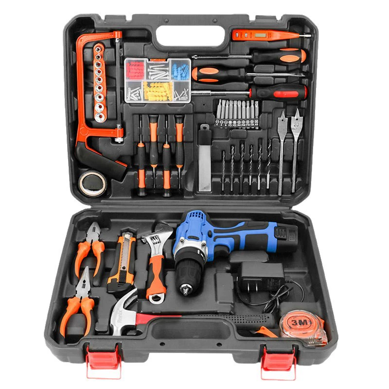 Hardware Tool Set Home Electrician Combination Tool Box with Tools Gift Tool Set Hardware Tools Collection