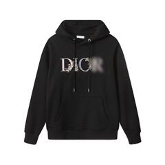 CD男女字母花卉秋冬连帽新款潮流宽松百搭卫衣上衣同款印花