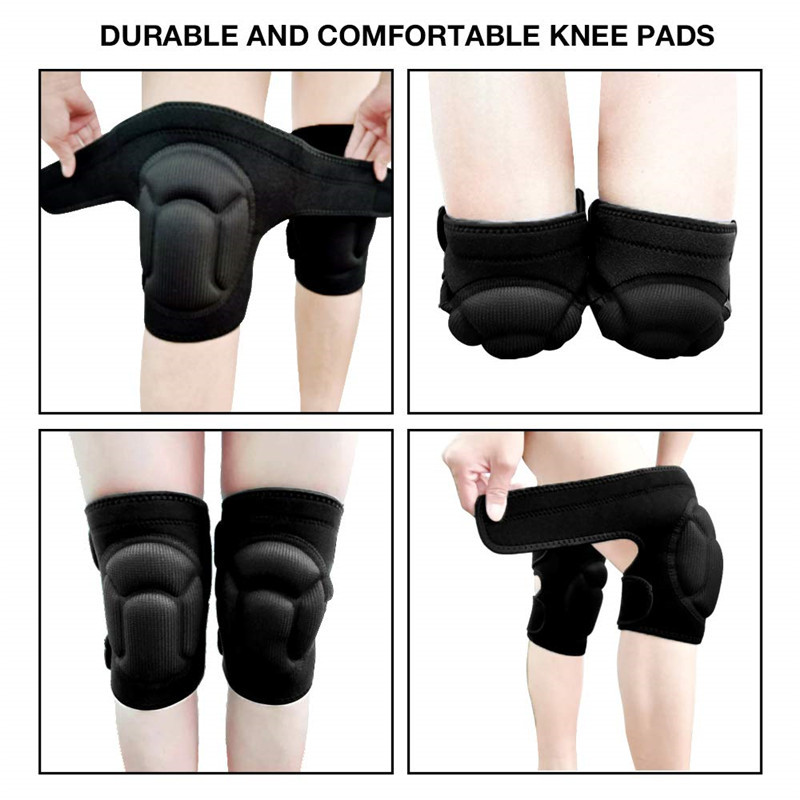 定制贴牌海绵加厚护膝跪地轮滑护膝防滑舞蹈朝拜园艺护腿可调黏贴
