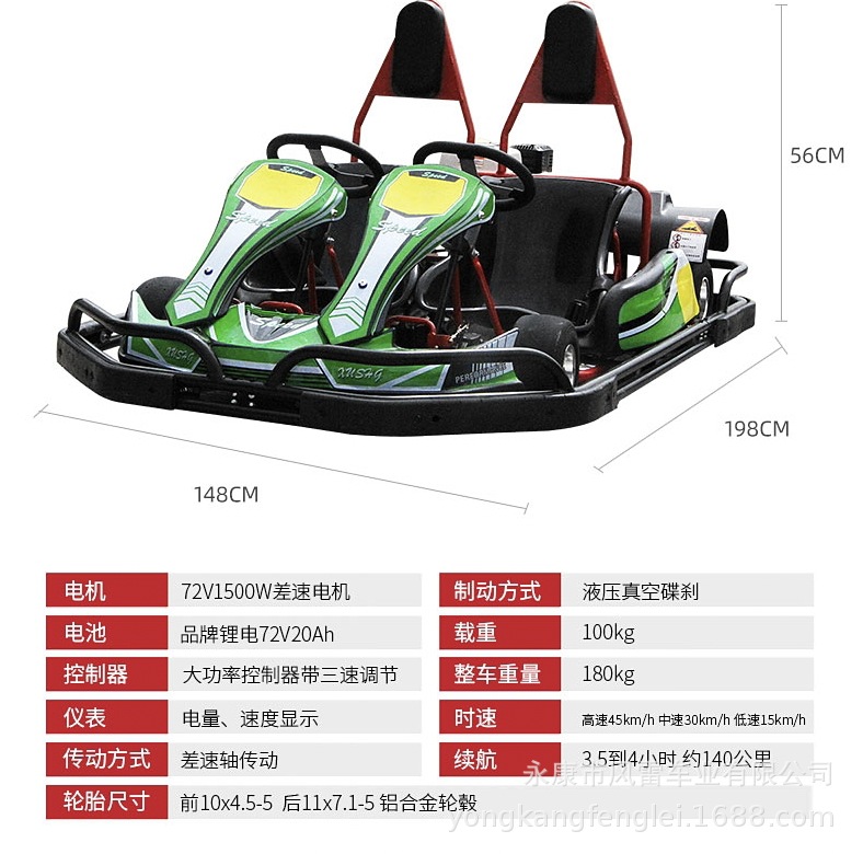 Go-Kart de Pista F1 de Hierro con Transmisión en Cadena para Parque de Atracciones image 11