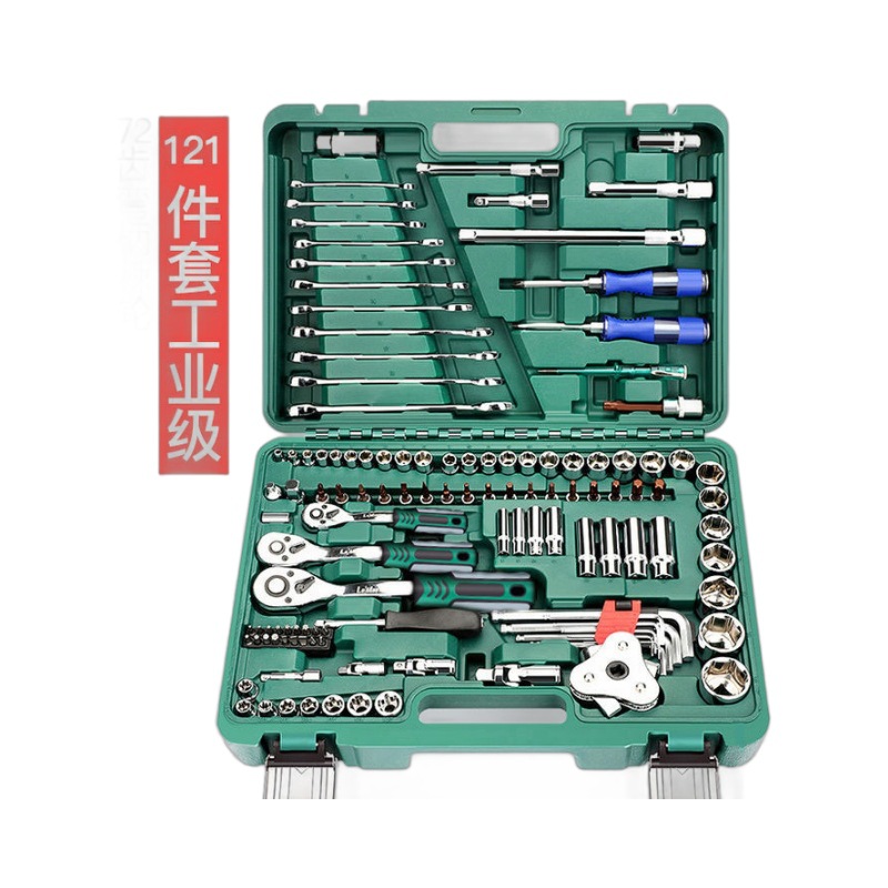 Conjunto de herramientas de reparación de automóviles traje de llave de zócalo de trinquete combinación de reparación de automóviles caja de herramientas de reparación de automóviles llave de enchufe