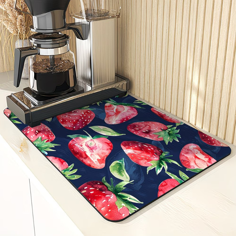 Almohadilla de drenaje de cafetera estadounidense transfronteriza, almohadilla antideslizante de absorción de agua de barro de diatomeas en la cocina, almohadilla antideslizante resistente al desgaste y cortable, almohadilla térmica en la Mesa image 13