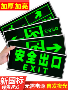 Security Exit Signs, Luminous Wall Stickers, Floor Stickers, Stair Passage Evacuation Emergency Emergency Escape Signs, Fire Signs