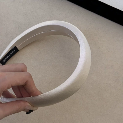 Saç üçün rezinlər Glossy Hair Tie, Retro Versatile - headband-beige