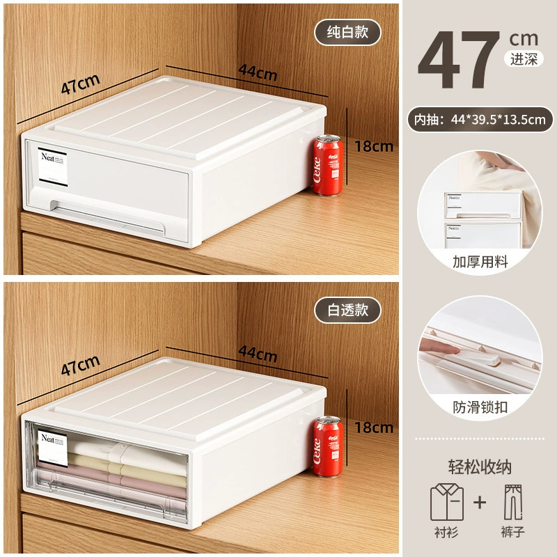Japanese-Style Storage Box Set, Stackable Drawer System, Multiple Sizes (5–53L), Privacy or Transparent
