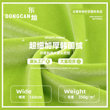 350g加厚精品韩国绒 弹力超细加厚韩国绒金丝绒 涤氨丝绒面料