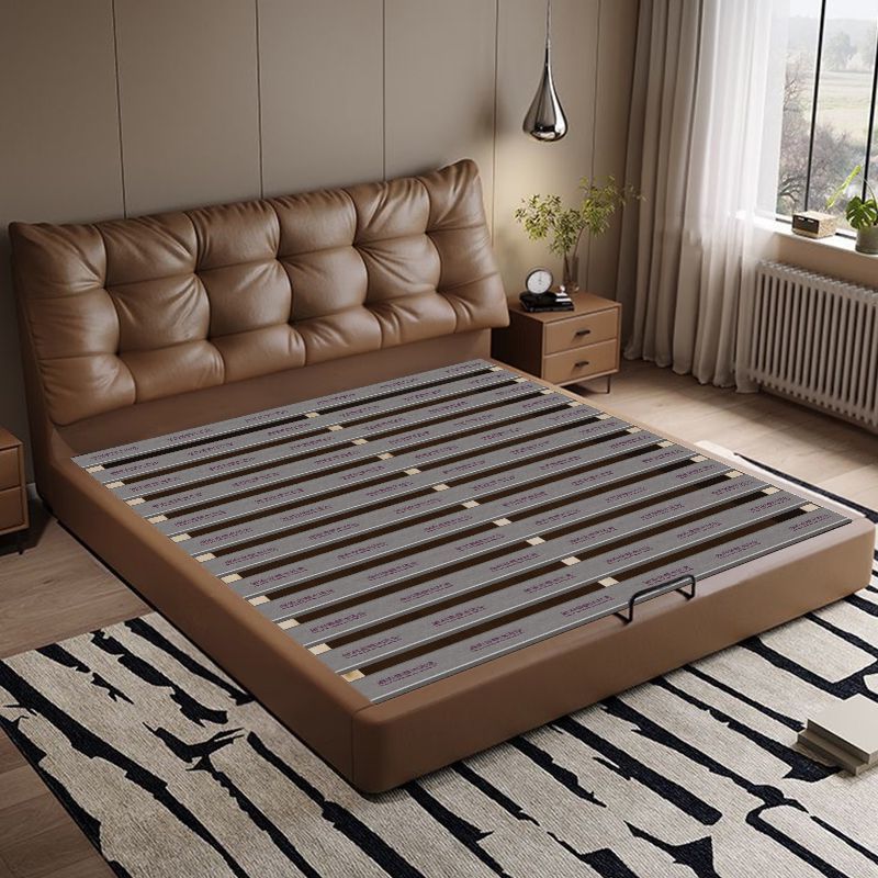 Italian-Style Light Luxury Black Bear Modern Minimalist Soft Black Master Bedroom Wedding Bed, Elegant Small Apartment Double Bed