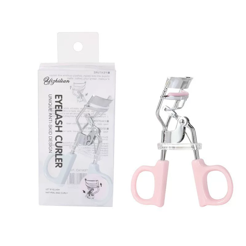 Eyelash Curler, handheld solar-style design, soft pad, beginner-friendly, mixed colors