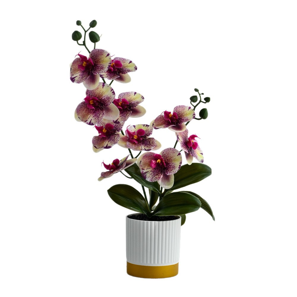 10 flores grandes orquídeas mariposa de dos ramas bonsai imitación maceta flores falsas decoración del hogar fotografía de boda flores artificiales adornos pequeños