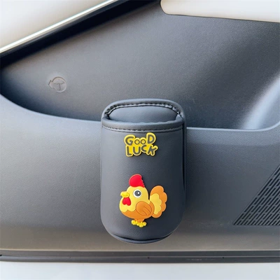 Car cup holder/beverage holder, Car Cartoon Zodiac Storage Box for the - youji-black-tea-cup-storage-bucket