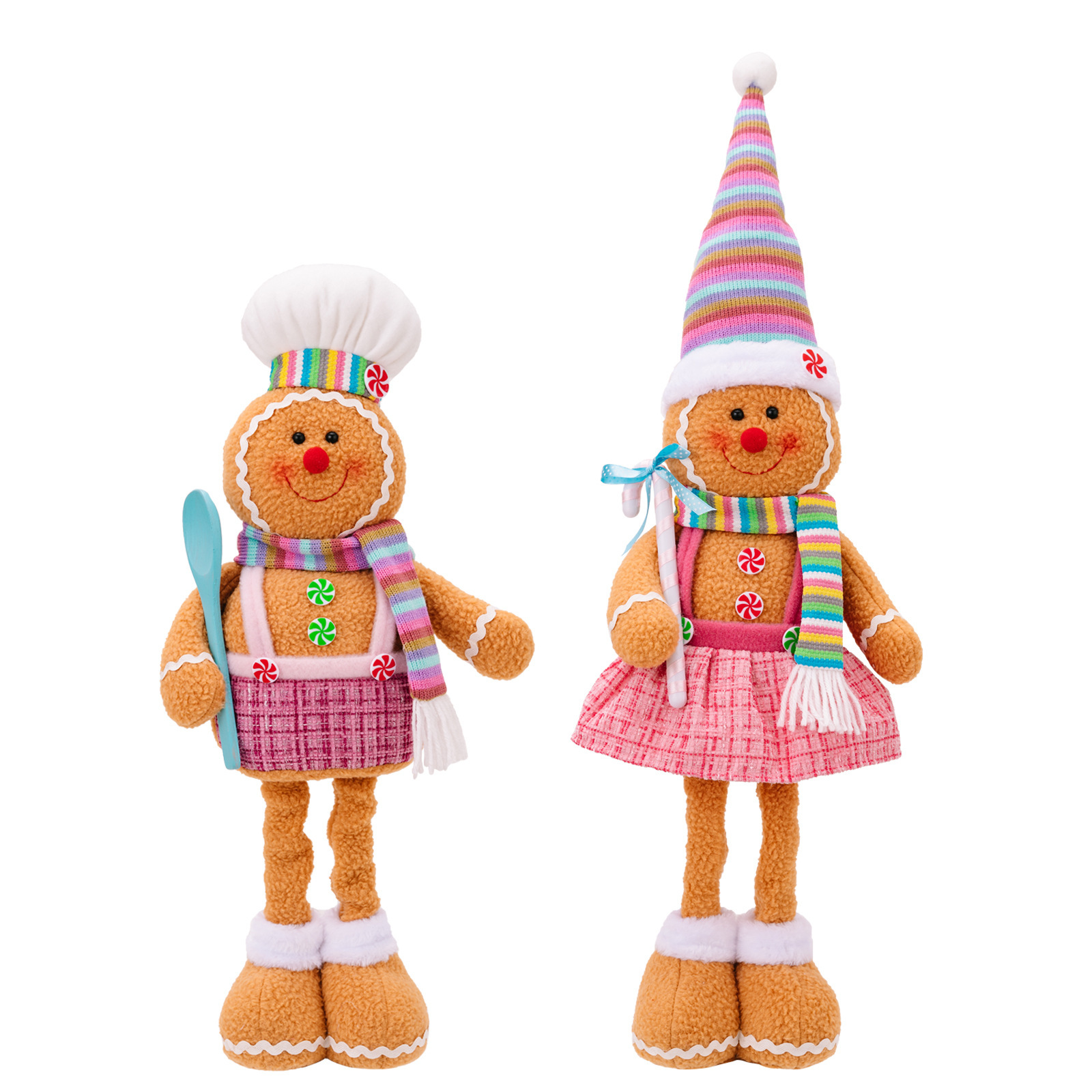 Navidad Gingerbread muñeca decoración retráctil muñeca Gingerbread muñeca galletas de color decoración de ventanas