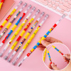 Chain, golden cane for elementary school students, rotating glowing gel pen for competitions, anti-stress