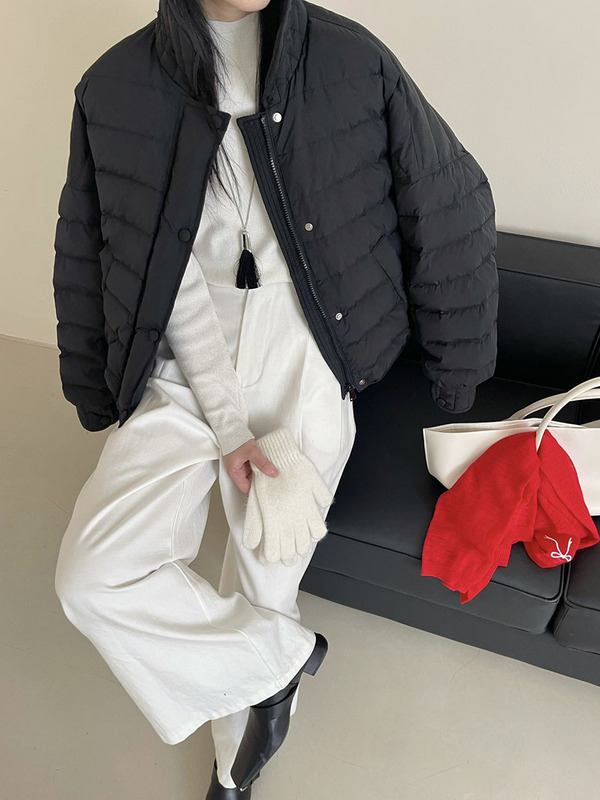翻领90白鸭绒衬衫款羽绒服女2025冬季新款轻便保暖设计感休闲上衣|undefined