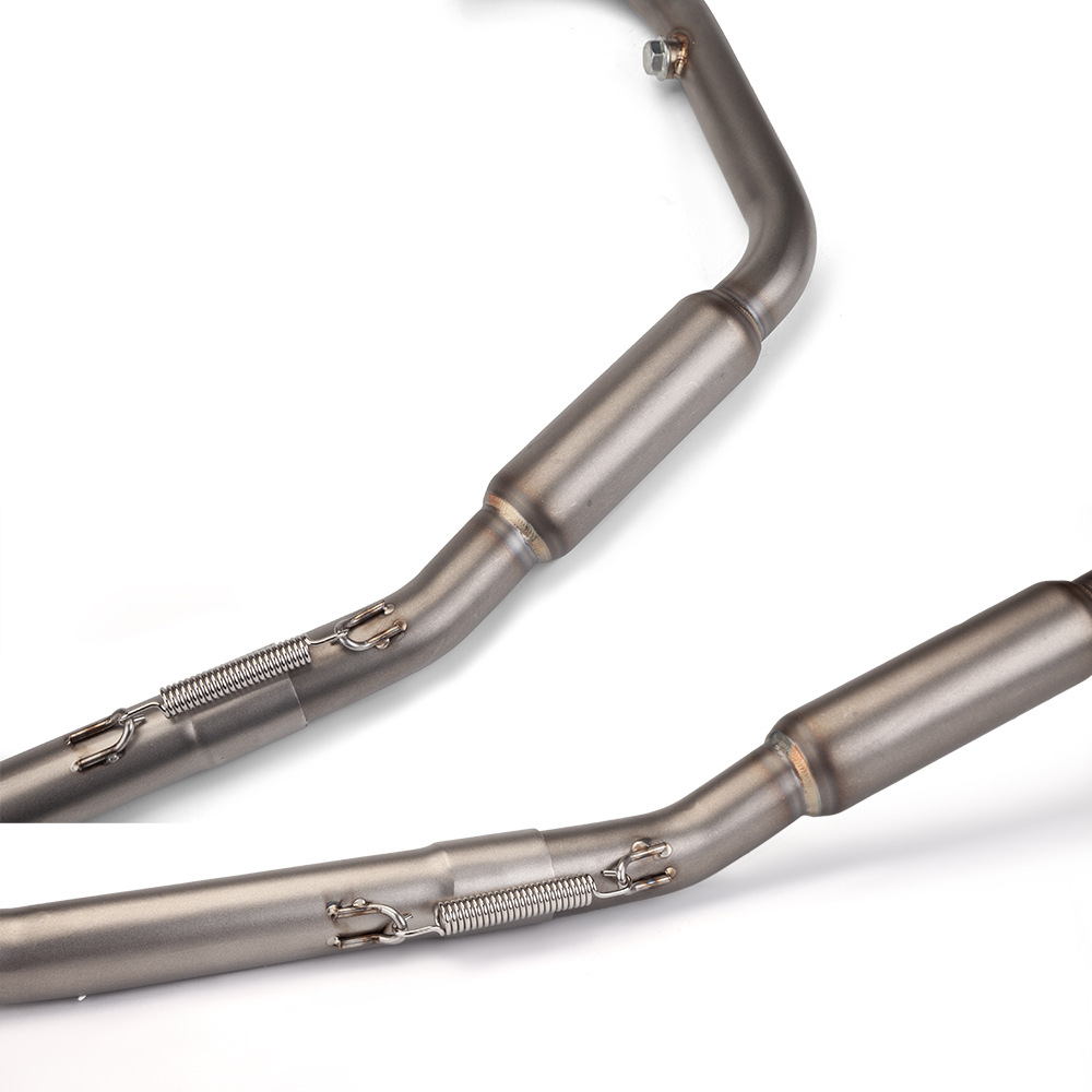 Motorcycle exhaust pipe small Tyrannosaurus TNT125 modified front section exhaust stainless steel front section 16-22 years