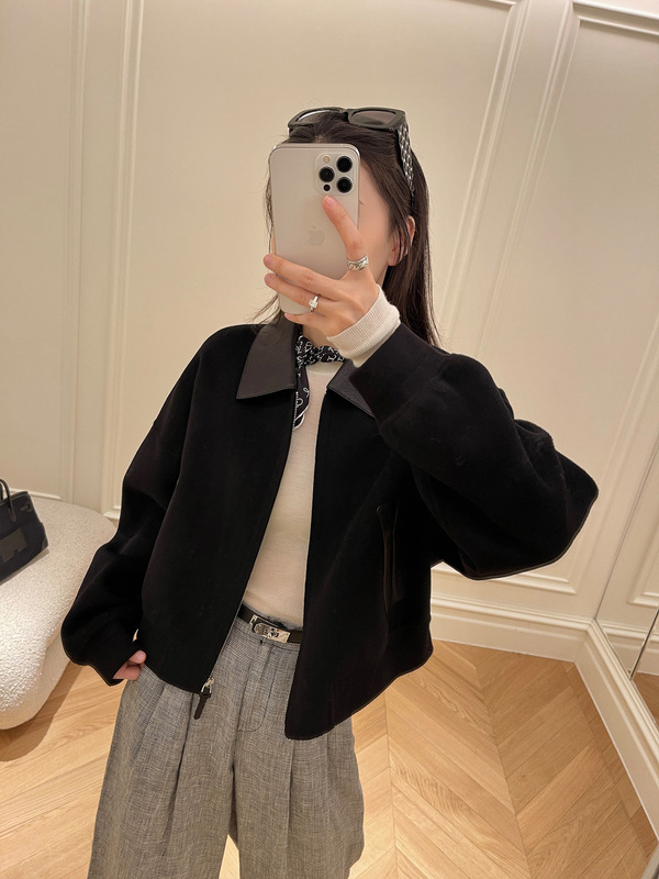 意法早秋短外套撞色拼接复古设计感高级时尚夹克小个子上衣外套女|undefined