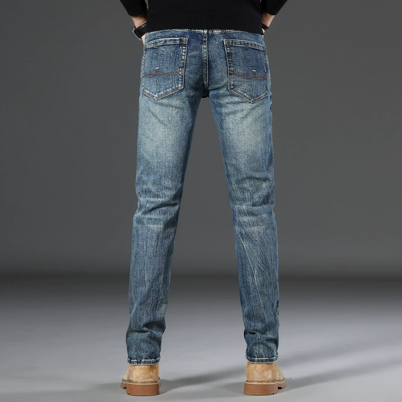 Comfortable elastic autumn quality loose straight jeans, oversize