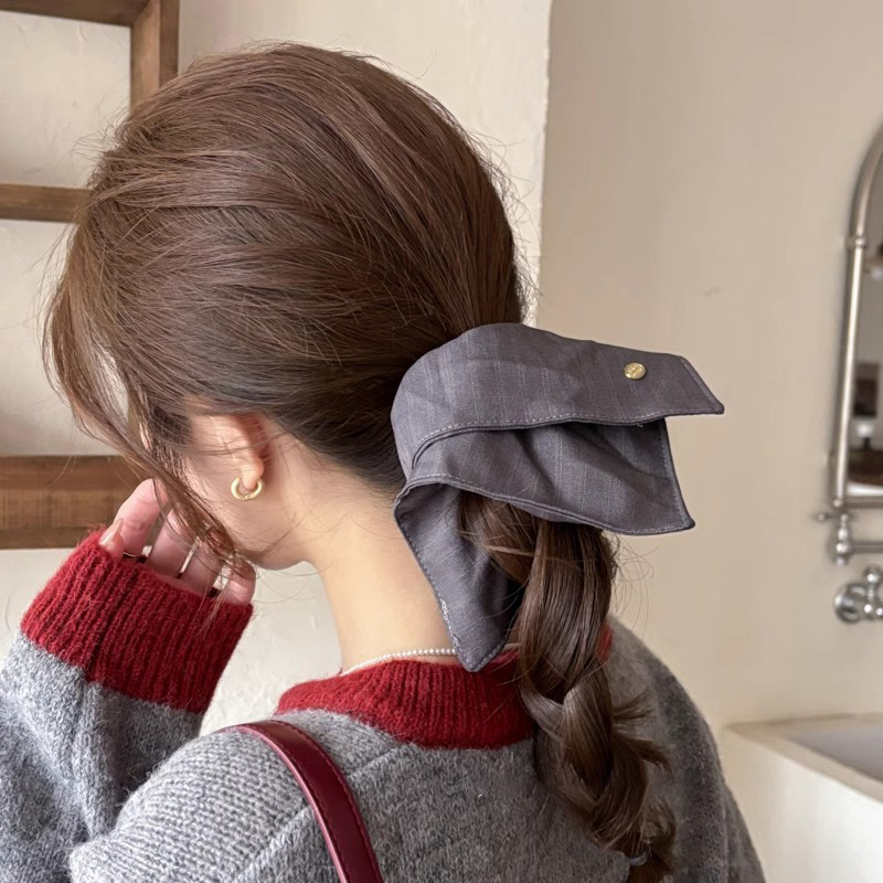 Anillo de cabello de intestino grande francés toallas cuadradas otoño invierno baja cuerda de cola de caballo correa de cuero cabello adornamiento de cabello de mujer dulce cinturón de cabello de alta calidad