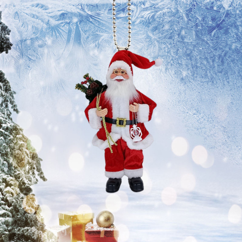 国境を越えた新しいサンタクロースの立ち姿アクリル平面ペンダントクリスマスツリーの小さなペンダントクリスマス装飾品|undefined