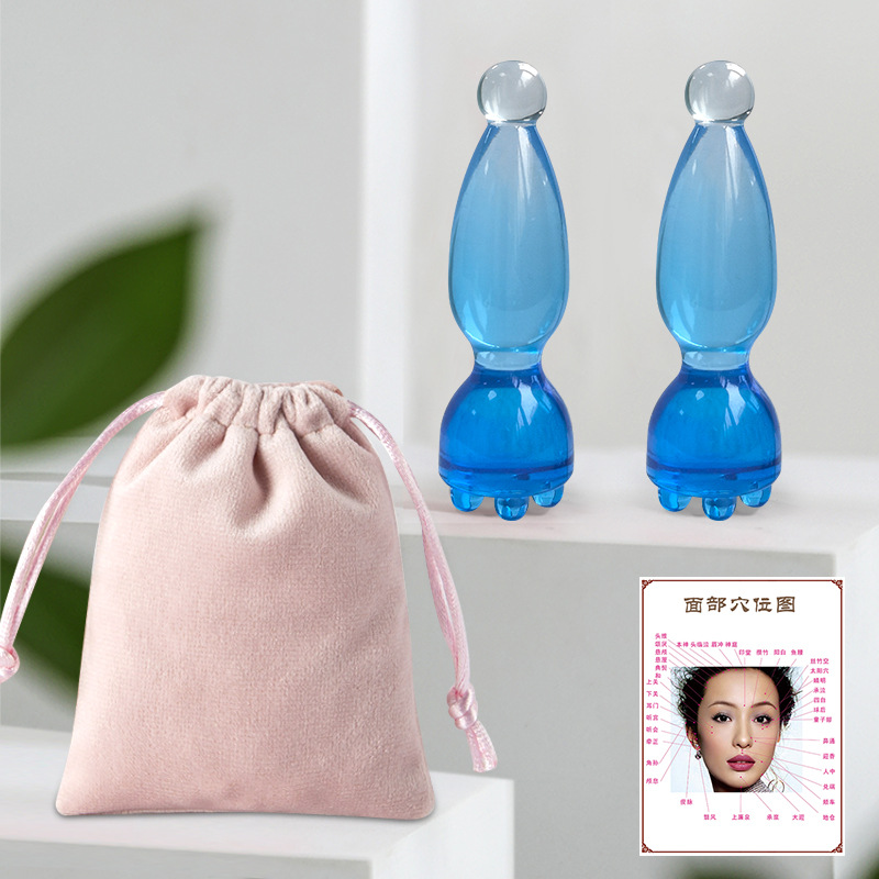 Lopa pequeño ojo músculo varilla masajeador facial acupuntura varilla facial yoga belleza elevación aceite esencial herramienta de combinación