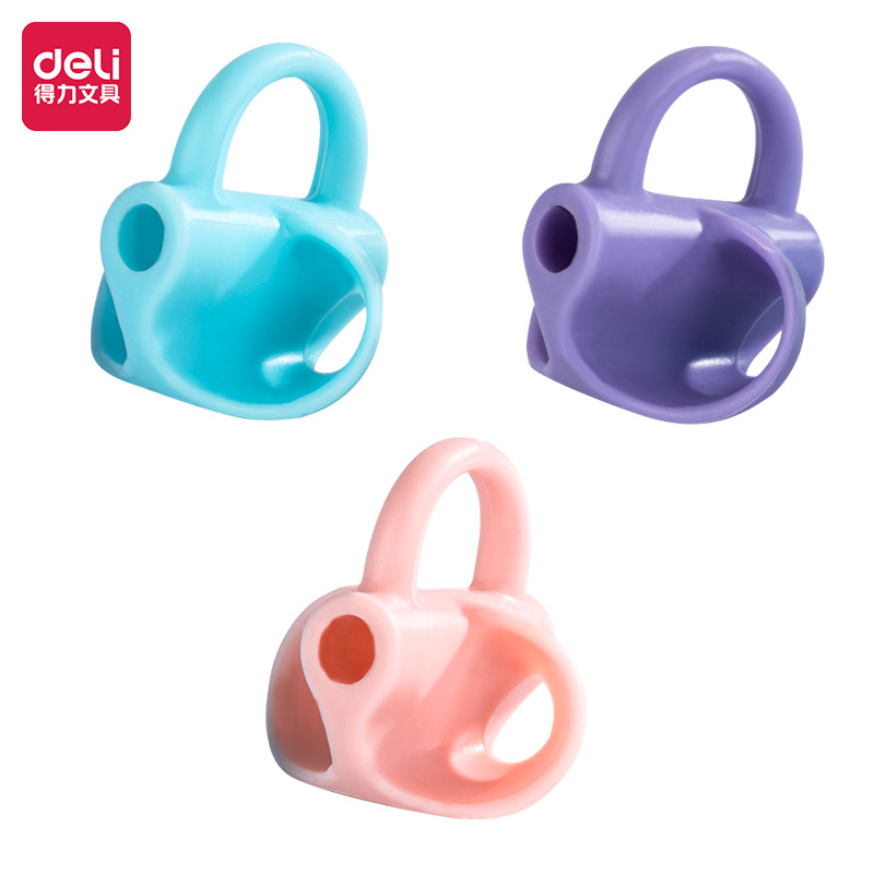 Deli / Deli Pen Holder Corrector para estudiantes de primaria Jardín de infantes principiantes entrenamiento de control de lápiz para bebés escribiendo