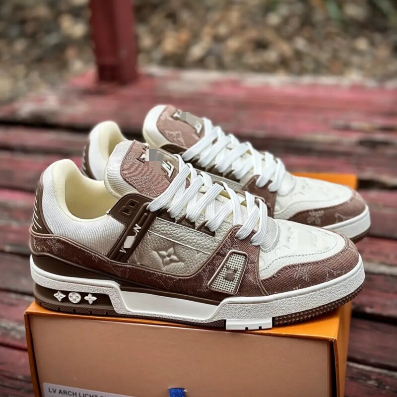 Putian Pure Original Lv Trainer Collaboration Sneakers, Low-Top Thick-Soled Height-Increasing Casual Shoes, Trendy Versatile Sports Shoes Putian Pure Original Lv Trainer Collaboration Sneakers, Low-Top Thick-Soled Height-Increasing Casual Shoes, Trendy Versatile Sports Shoes