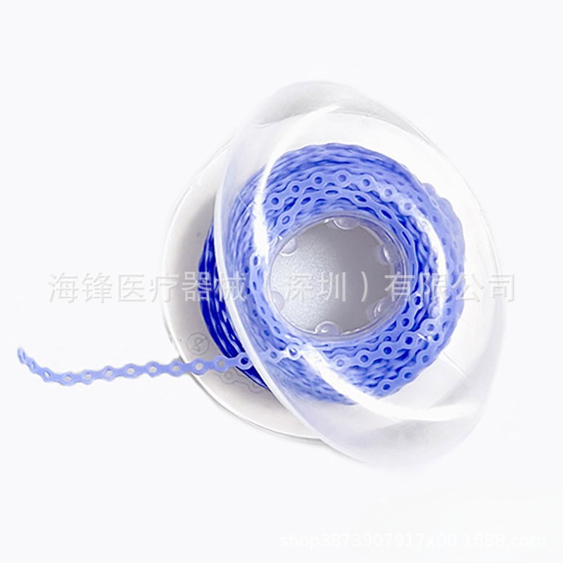 Ortodoncia dental transfronteriza Cadena de goma Anillo de goma Cadena de tracción Dental Anillo de cadena Material dental 15FT4.57 m