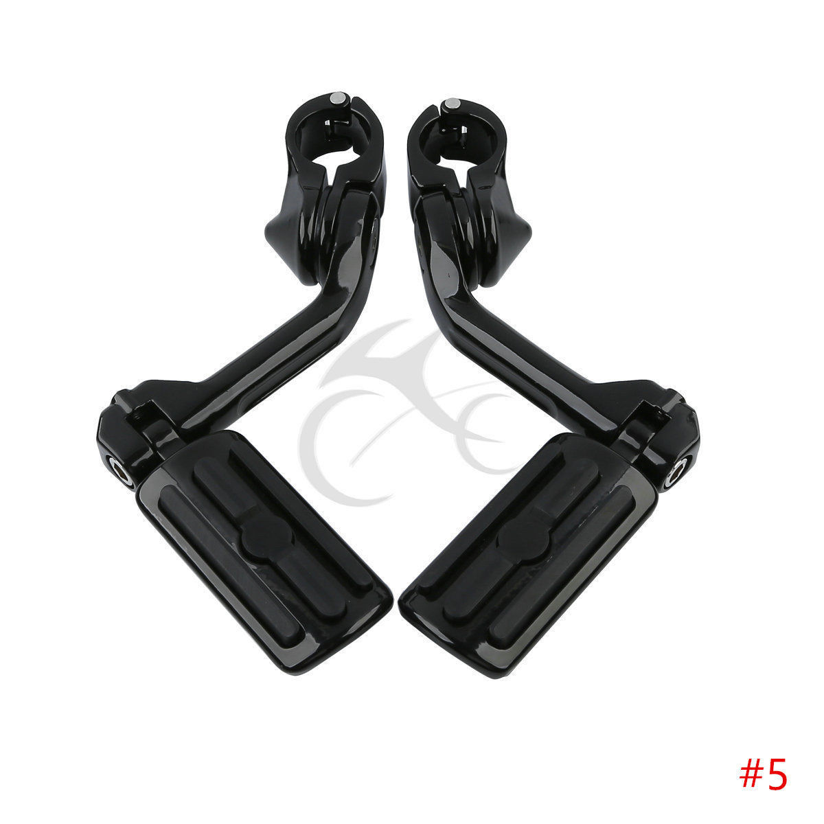 Harley-Davidson Compatible Dual Light Touring Model Street Cruiser with Modified Guard Bars, Footrests, and Cruise Pegs