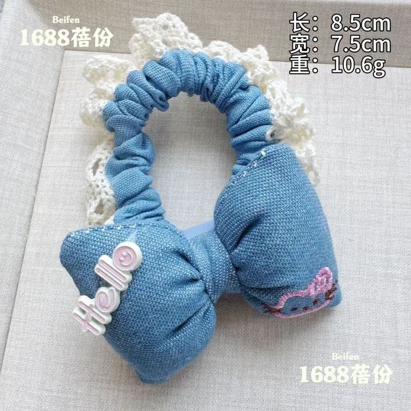 可爱萌萌眼镜猫咪发圈时尚百搭波点甜美大肠圈超仙少女ins风发绳|undefined