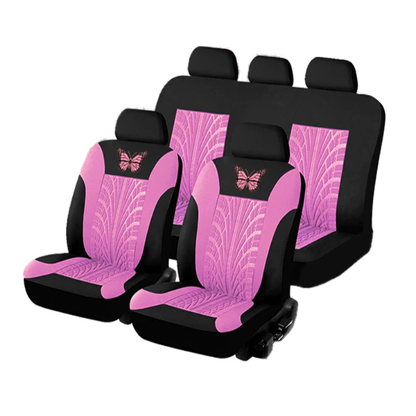 Black+Pink 5 -seat 9 -piece set