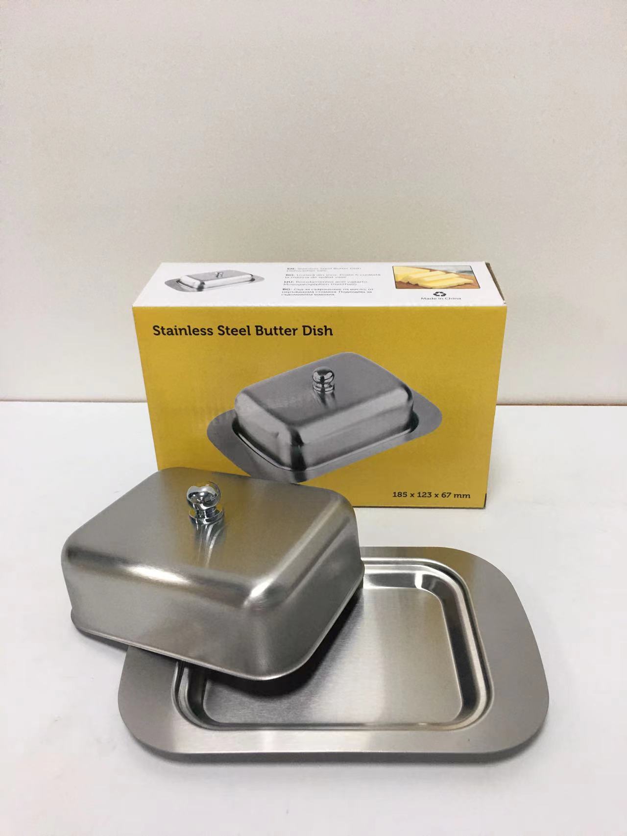 Origin Factory Butter Plate Stainless Steel Tallow Plate Steel Lid Butter Plate Wholesale Food Grade Test Butter Tray