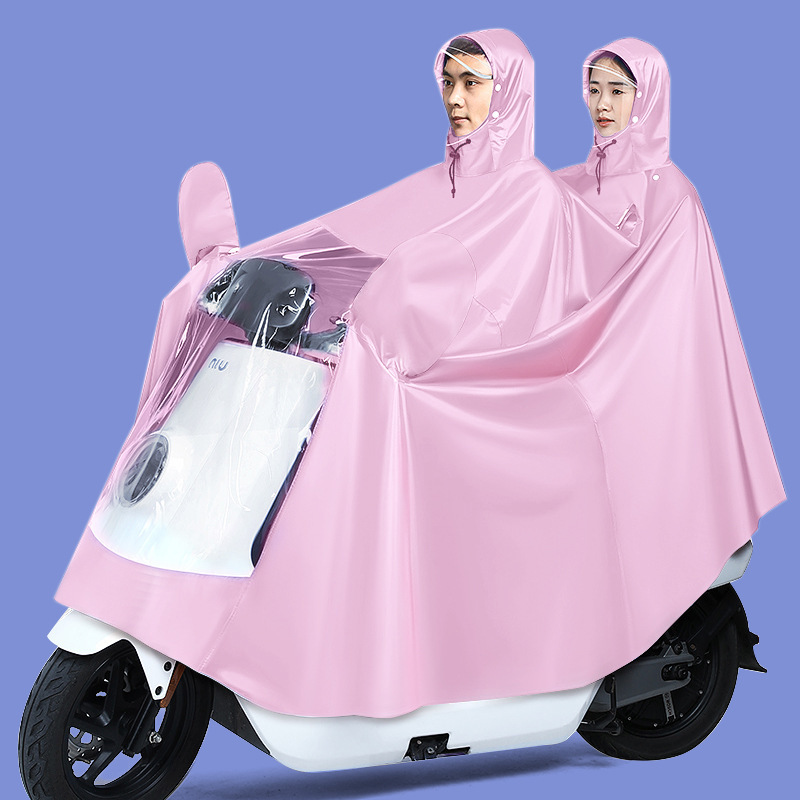 Raincoat motor eléctrico mayorista engrosado alargado raincoat bicicletas batería de adultos raincoat motocicleta doble raincoat
